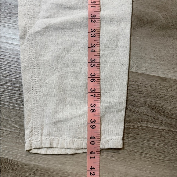 Talbots Cream Linen-Blend Pants - Picture 6 of 9